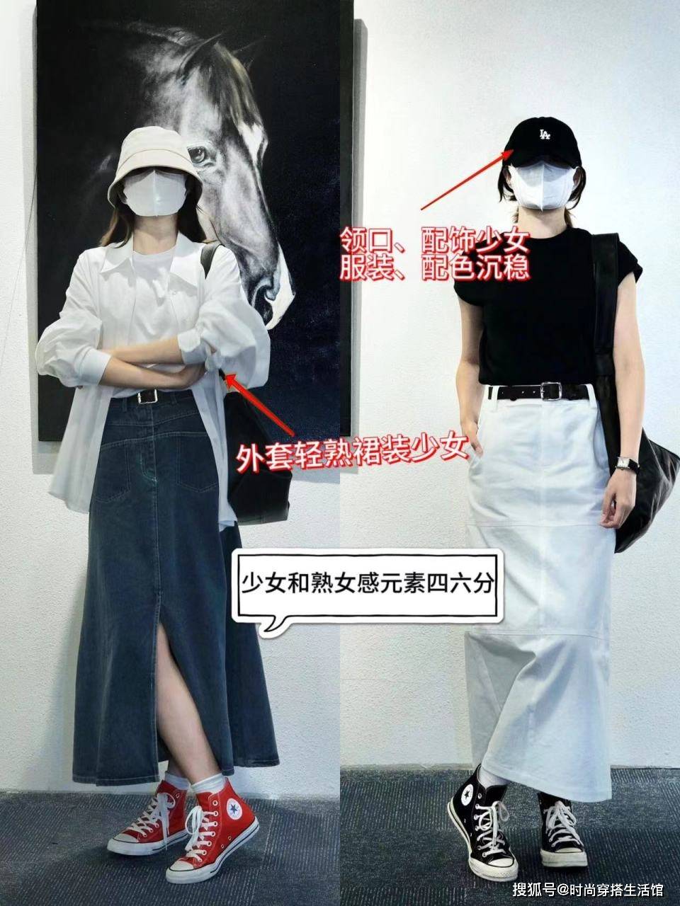 +帆布鞋”搭配时髦又不失柔美气息！九游会网站深圳时尚达人新宠：“裙子(图2)